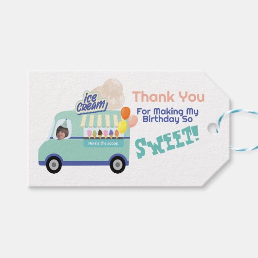 アイスクリームユースクリーム誕生日 ギフトタグ (正面(横))