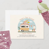 アイスクリームライトピンク赤ちゃんシャワーおむつラッフル エンクロージャーカード