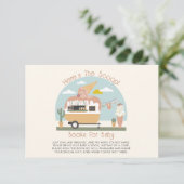 アイスクリームライトピンク赤ちゃんシャワー予約リクエスト エンクロージャーカード (スタンド正面)