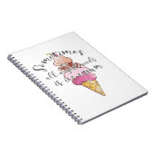アイスクリームラバーギフトガールがアイスクリームギフトを必要 ノートブック (右側)
