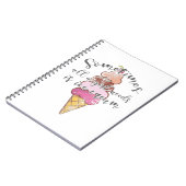 アイスクリームラバーギフトガールがアイスクリームギフトを必要 ノートブック (左側)