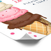 アイスクリームラブは甘いトリートブライダルシャワー ポスター (角)