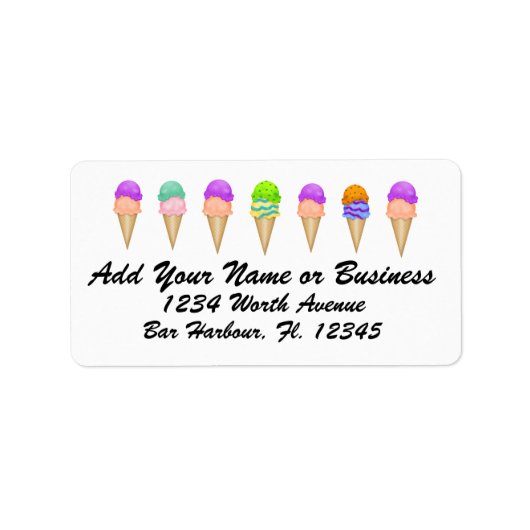 アイスクリームラベル – SRF ラベル (正面)