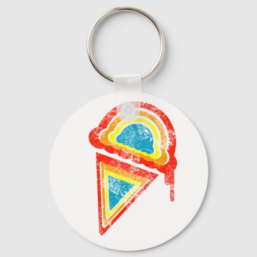 アイスクリームレインボードリード キーホルダー (正面)