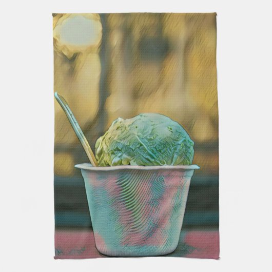 アイスクリームレシピ キッチンタオル (縦)