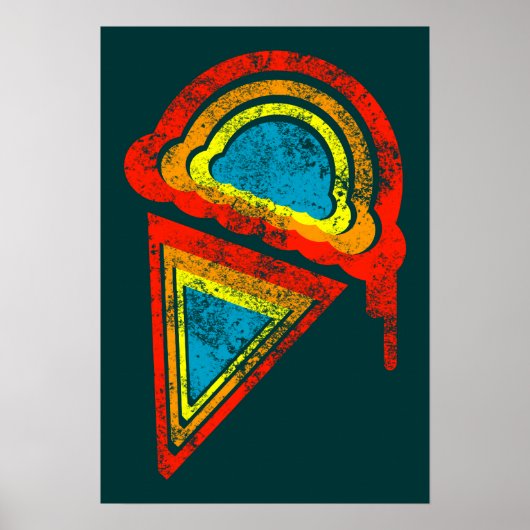 アイスクリームレトロドリップ ポスター (正面)