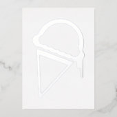 アイスクリームレトロドリップ 箔招待状 (正面)