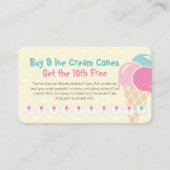 アイスクリームロイヤリティスタンプパンチ買カード – 9ゲット1 ロイヤリティカード (正面)
