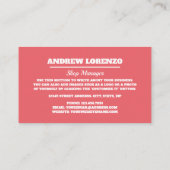 アイスクリームロゴ、アイスクリームパーラー 名刺 (裏面)