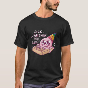 アイスクリームワッフルコーン好きなものをなめなさい Tシャツ