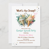 アイスクリームワッフルスクープ性別リビールとは 招待状 (正面)