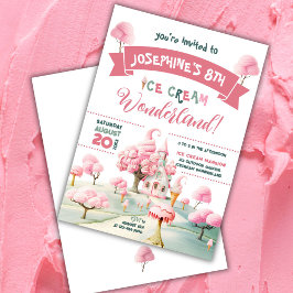 アイスクリームワンダーランドパーティー 招待状