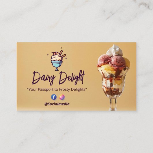 アイスクリーム事業 | おいしいサンデブラウン 名刺 (裏面)