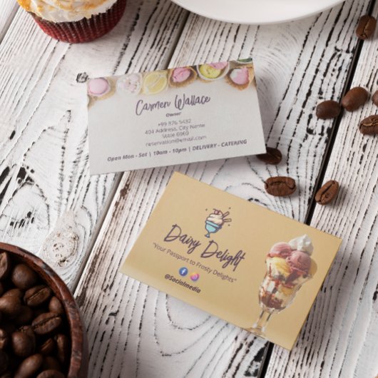 アイスクリーム事業 | おいしいサンデブラウン 名刺