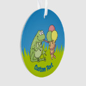 アイスクリーム付きカエルオーナメント オーナメント (正面)