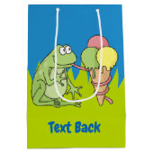 アイスクリーム付きカエル中抱き枕 ミディアムペーパーバッグ (裏面)