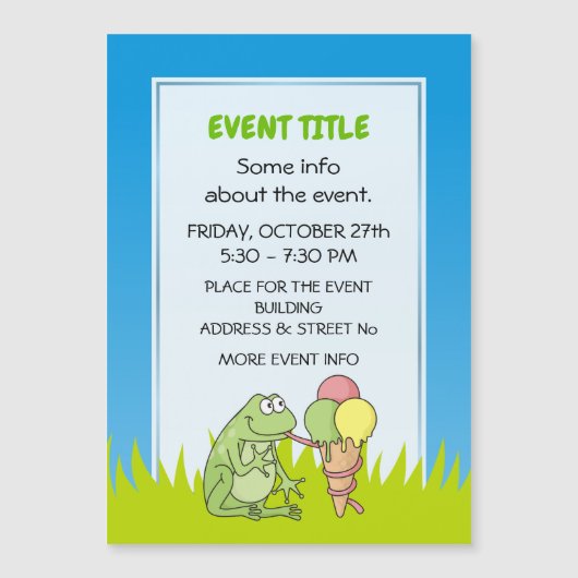 アイスクリーム付きカエル (正面)