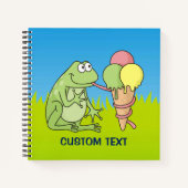 アイスクリーム付きカエル ノートブック (正面)