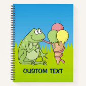 アイスクリーム付きカエル ノートブック (正面)