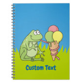 アイスクリーム付きカエル ノートブック (正面)
