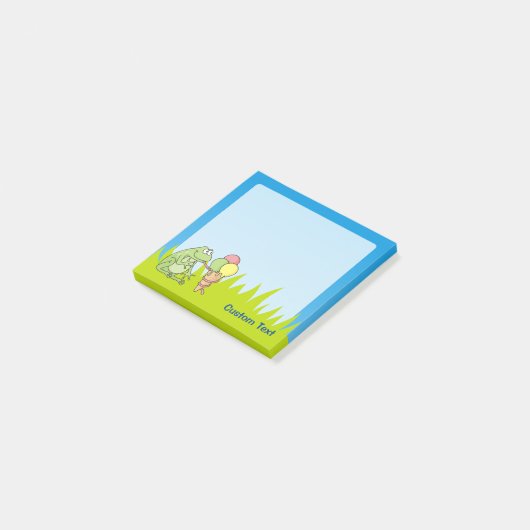 アイスクリーム付きカエル ポストイット (アングル)