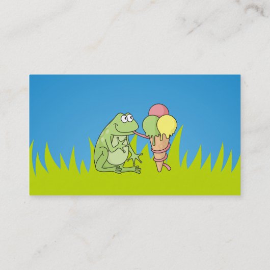 アイスクリーム付きカエル 名刺 (裏面)