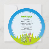 アイスクリーム付きカエル 招待状 (裏面)