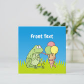 アイスクリーム付きカエル 招待状 (スタンド正面)