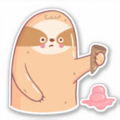 アイスクリーム付きスロッおもしろいト シール (正面)