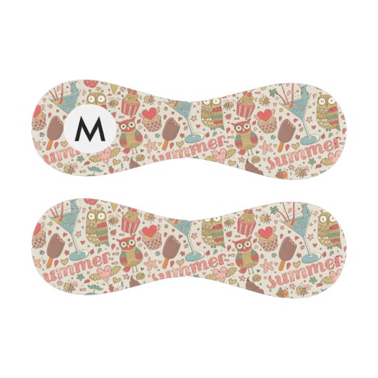 アイスクリーム付き夏の模様 野球ボール (パネル)