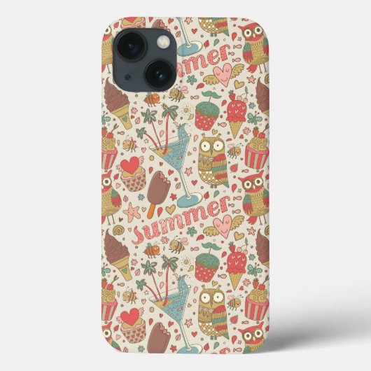 アイスクリーム付き夏パターン Case-Mate iPhoneケース (裏面)