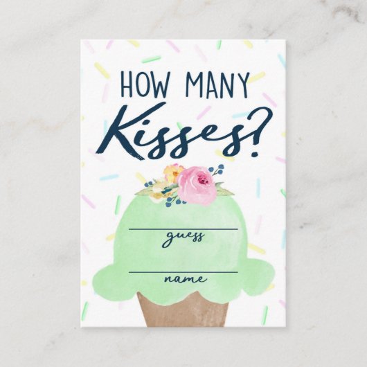 アイスクリーム何枚のキスブライダルゲーム エンクロージャーカード (正面)