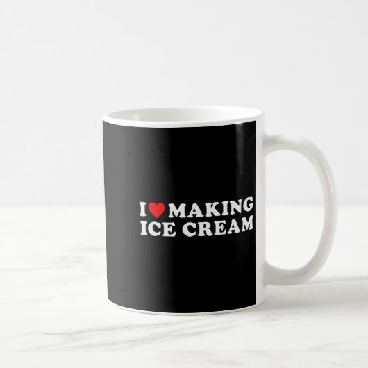 アイスクリーム作りが大好き 面白い引用 コーヒーマグカップ (右)