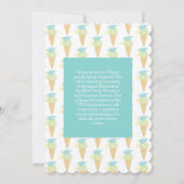 アイスクリーム卒業パーティー グリーン ブルー 招待状 (裏面)