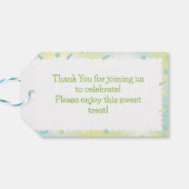 アイスクリーム卒業パーティー 青緑 ギフトタグ (裏面横)