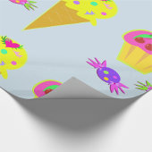 アイスクリーム及びカップケーキ包装紙 ラッピングペーパー