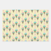 アイスクリーム及びデイジー包装紙シート ラッピングペーパーシート (正面)