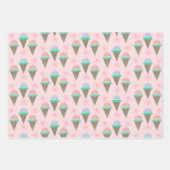 アイスクリーム及びデイジー包装紙シート ラッピングペーパーシート (正面)