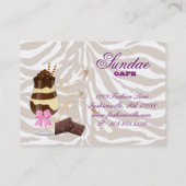 アイスクリーム名刺スクーターガールゼブラサンデ 名刺 (裏面)