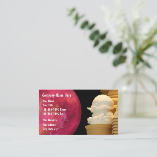 アイスクリーム名刺 名刺 (スタンド正面)
