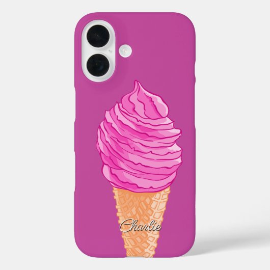 アイスクリーム名前をカスタムするの電話ケース Case-Mate iPhoneケース (裏面)