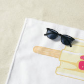 アイスクリーム名前をカスタムするビーチタオル ビーチタオル (インサイチュ)