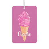 アイスクリーム名前をカスタムする車のエアーフレッシュナー カーエアーフレッシュナー (正面)