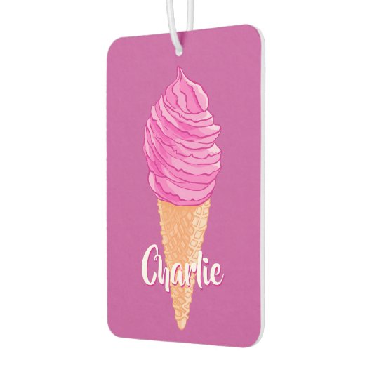 アイスクリーム名前をカスタムする車のエアーフレッシュナー カーエアーフレッシュナー (左)