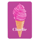 アイスクリーム名前をカスタムする&カラーマグネット マグネット (縦)