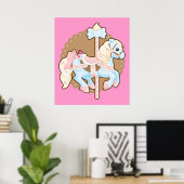 アイスクリーム回転木馬 ポスター (ホームオフィス)