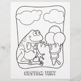 アイスクリーム塗りブックページ付きカエル