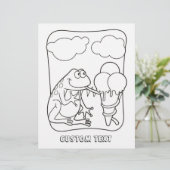 アイスクリーム塗りブックページ付きカエル (スタンド正面)