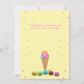 アイスクリーム夏の写真の誕生日パーティー 招待状 (裏面)