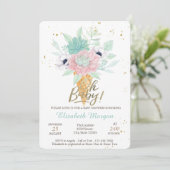 アイスクリーム多肉食オベビー夏の赤ちゃんシャワー 招待状 (スタンド正面)